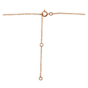 Rose Gold Flashed Sterling Silver Cubic Zircnoia Heart Solitaire Chain Anklet