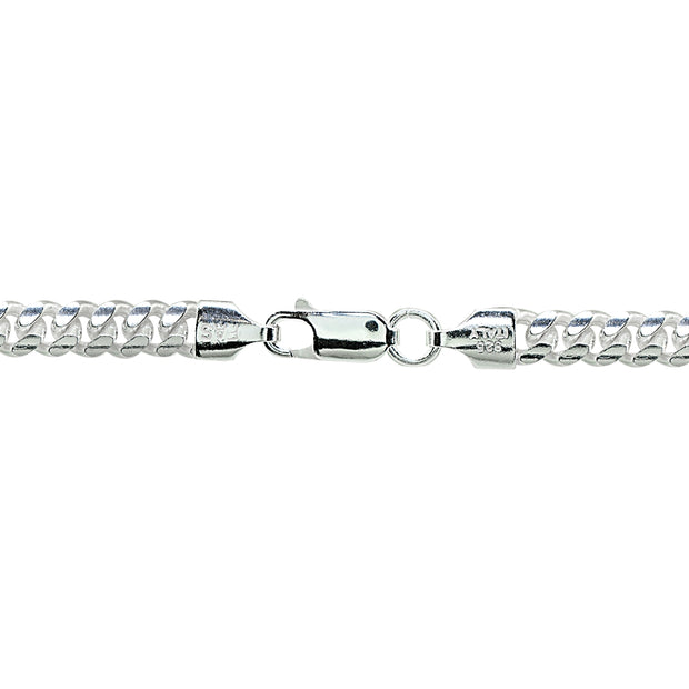 Sterling Silver 6mm Miami Cuban Curb Link Chain Bracelet, 8 Inches