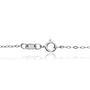 Sterling Silver 0.90mm Thin Delicate Cable Chain Necklace, 16 Inches