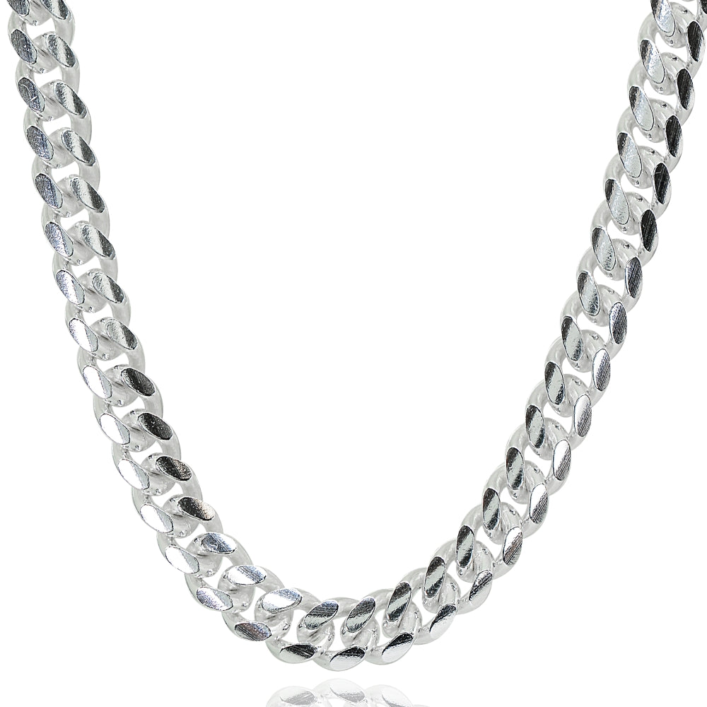 5mm Stainless Steel Cuban Link Chain Necklace 16 Inches / Silver