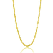 Yellow Gold Flashed Sterling Silver 1.5mm Popcorn Chain Necklace, 24 Inches