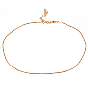 Rose Gold Flashed Sterling Silver Mirror Twist Rope Italian Chain Dainty Choker Necklace