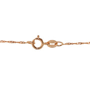 14K Rose Gold .9mm Singapore Italian Chain Necklace, 16 Inches