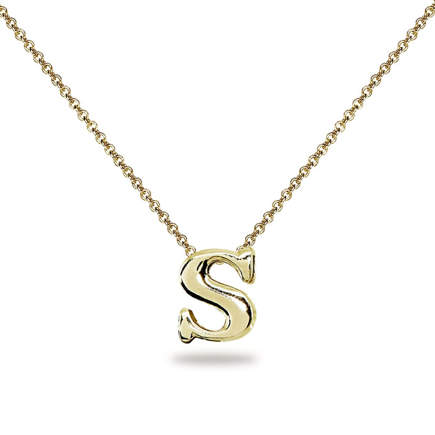 Sterling Silver S Letter Initial Alphabet Name Personalized 925 Silver –  SilverSpeck