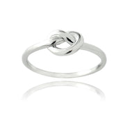 Sterling Silver Polished Love Knot Ring