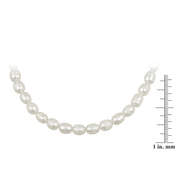 Sterling Silver Freshwater Cultured Pearl Jewelry Necklace, Bracelet Earring Set