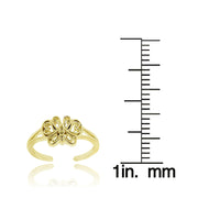 18K Gold over Sterling Silver Butterfly Toe Ring