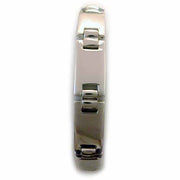 Sterling Silver Polished rectangle link Bracelet