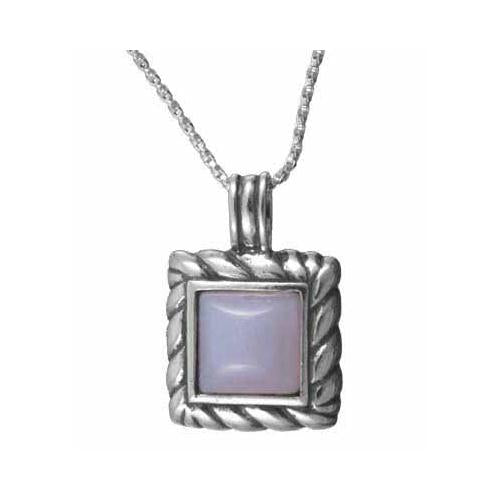 Sterling Silver Square Lace Pendant