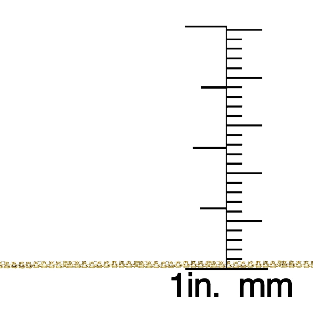 Gold Tone over Sterling Silver Italian 1mm Box Chain Necklace for Pendants 24 Inches-4