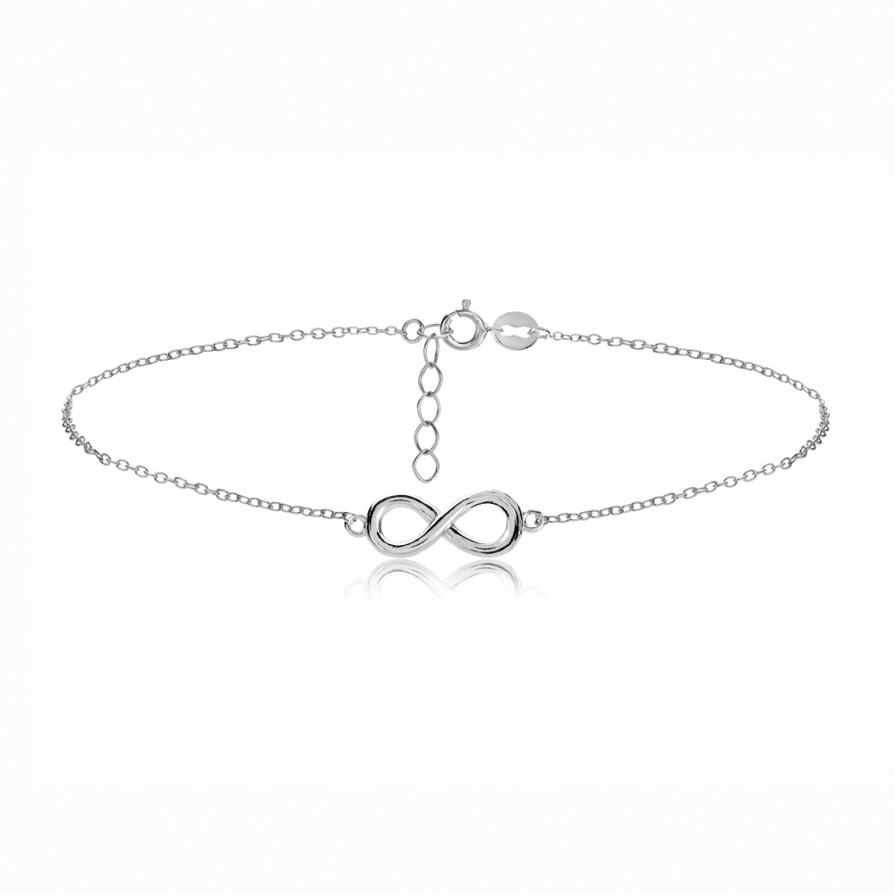 Sterling Silver Infinity Chain Anklet