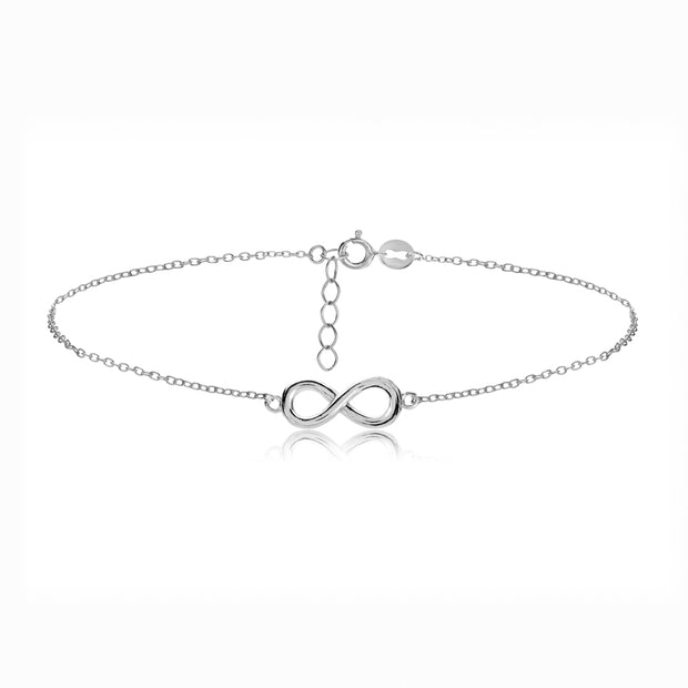 Sterling Silver Infinity Chain Anklet