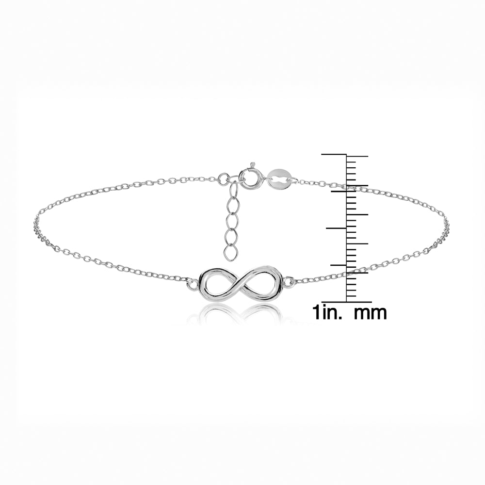 Sterling Silver Infinity Chain Anklet-3