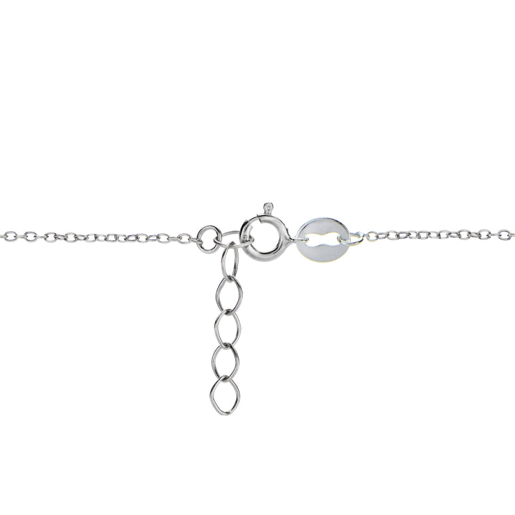 Sterling Silver Cross Chain Anklet