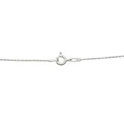 Sterling Silver Italian Thin 0.75mm Diamond-Cut Snake Chain Anklet, 9mm