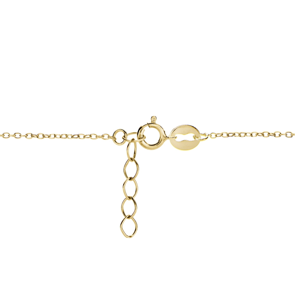 Gold Tone over Sterling Silver Infinity Chain Anklet-2