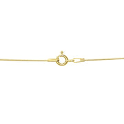 Yellow Gold Flashed Sterling Silver Italian .75mm Snake Chain Anklet, 9mm