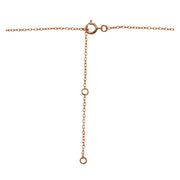 Rose Gold Flashed Sterling Silver Cubic Zirconia Round Bezel-Set Chain Anklet