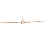 Rose Gold Flashed Sterling Silver Italian .75mm Diamond-Cut Snake Chain Anklet, 9mm