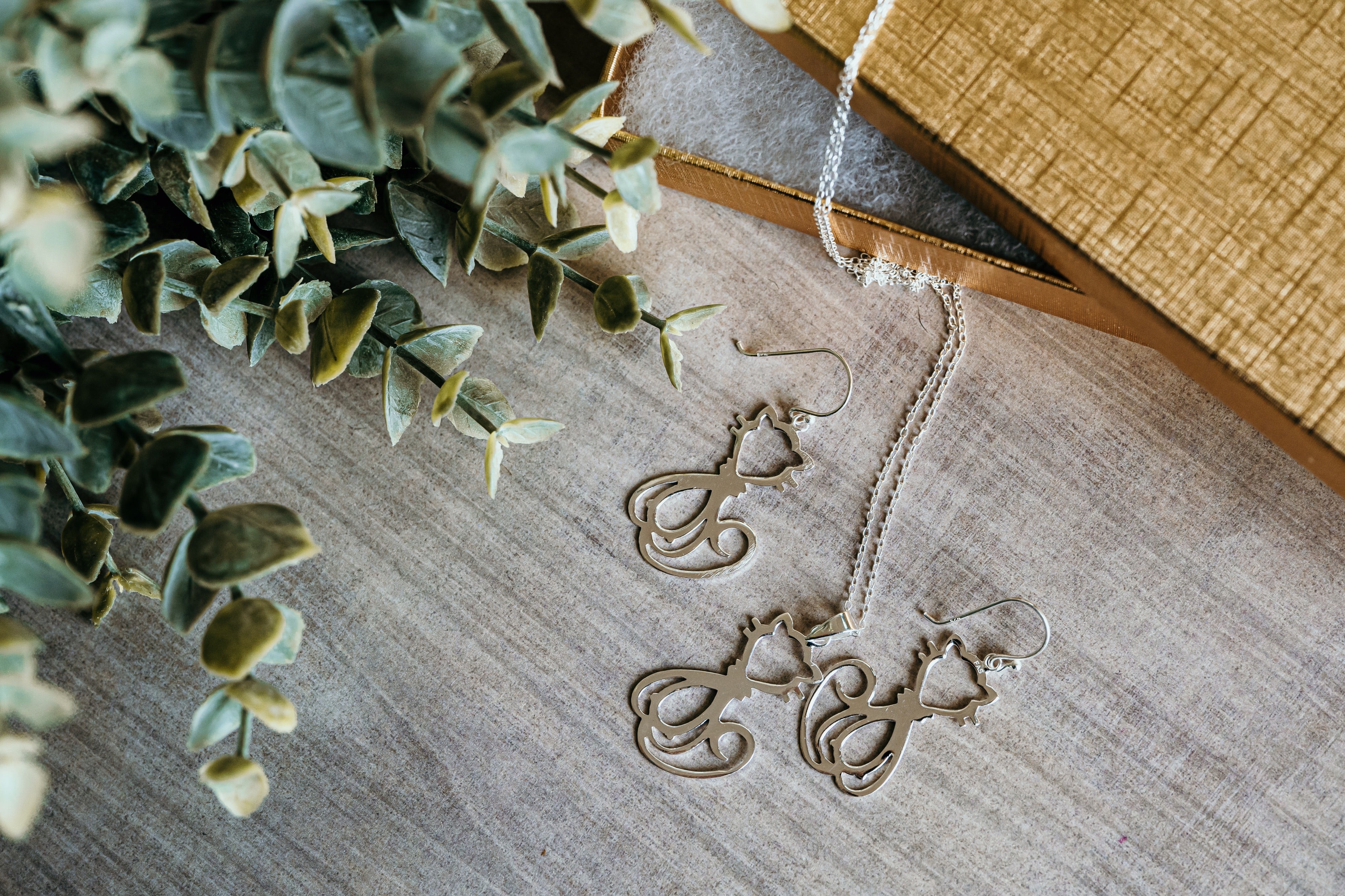 Sterling Silver Cat Lover Holiday Gift Set