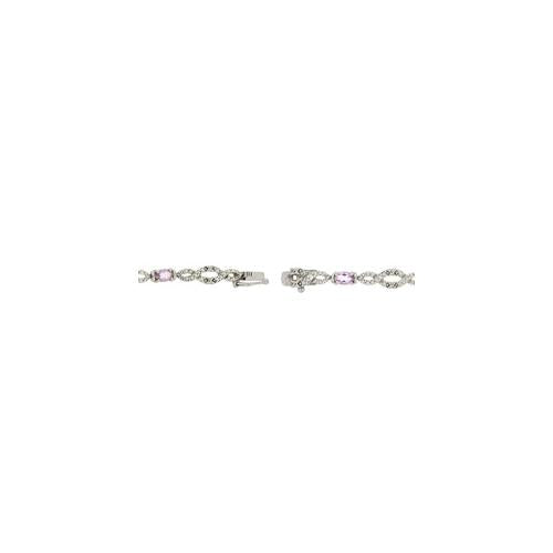 Sterling Silver Multi Gemstone & Diamond Accent Infinity Bracelet-2
