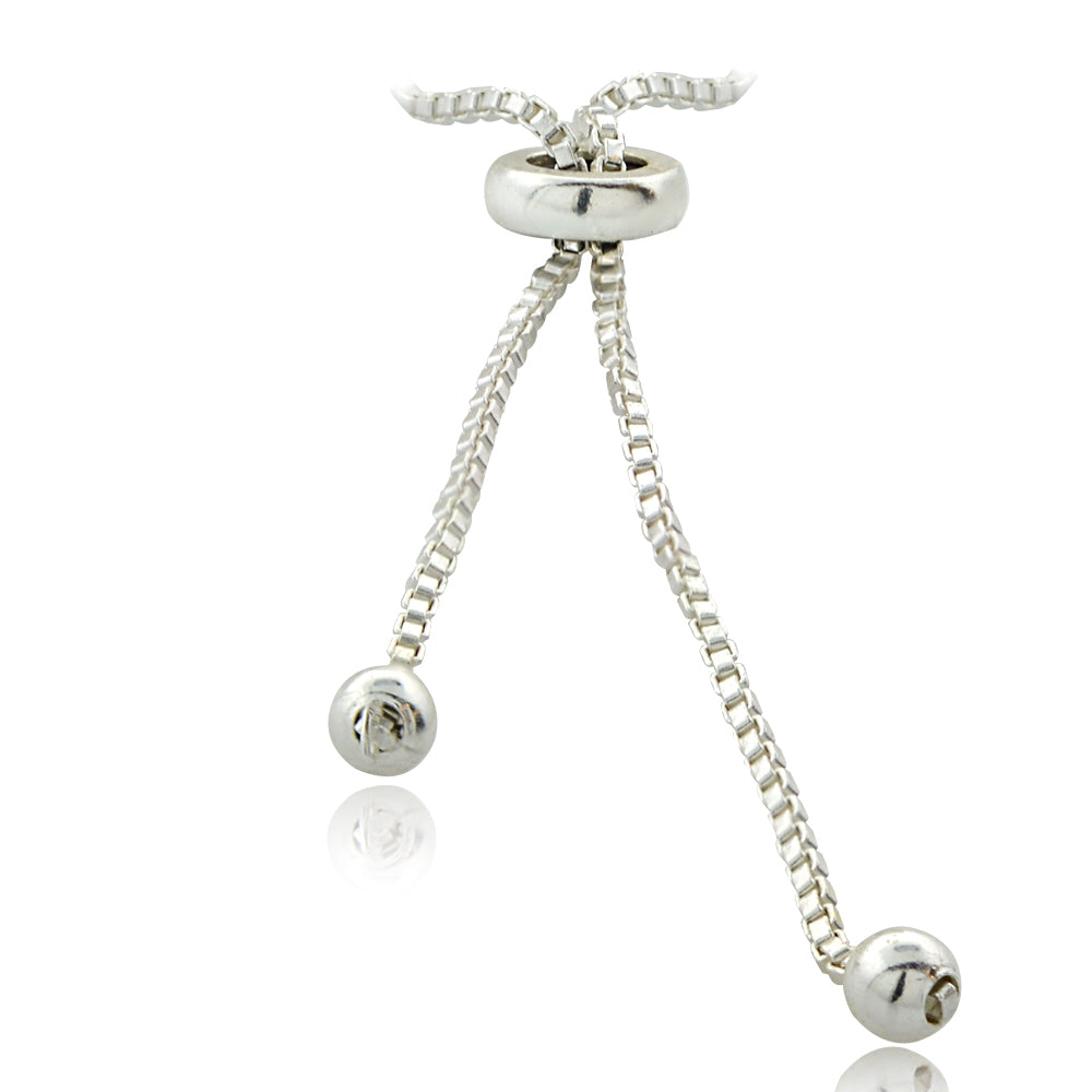 Sterling Silver Bead Adjustable Bracelet-2