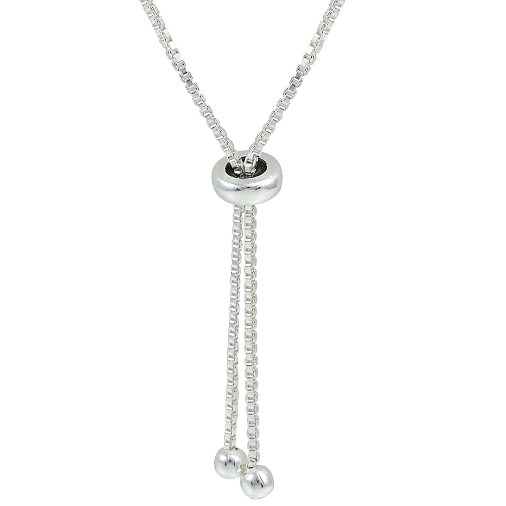 Sterling Silver 3mm Round Created Blue Opal Adjustable Pull-string Bolo Tennis Bracelet-2