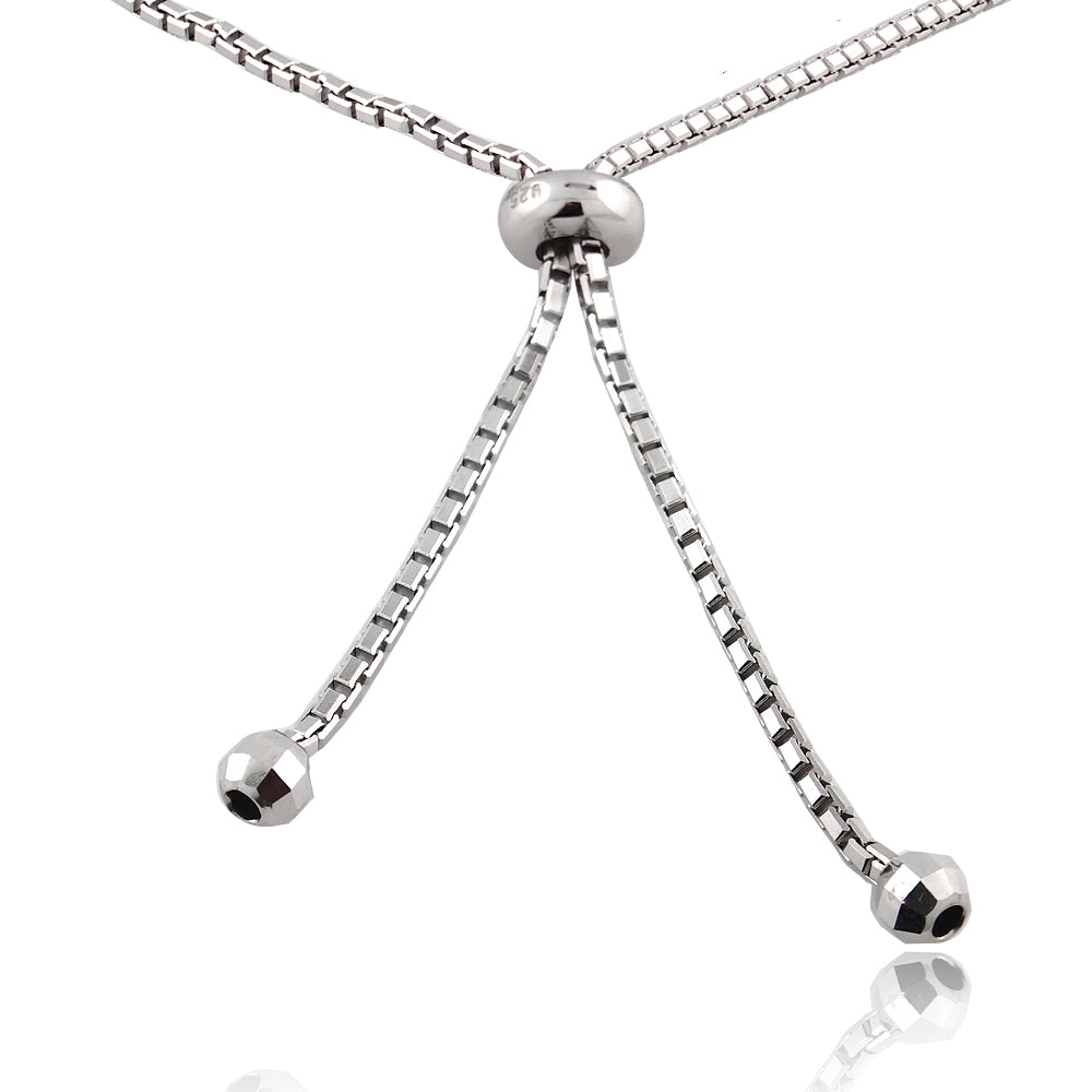Sterling Silver Swarovski Elements Adjustable Bracelet-2