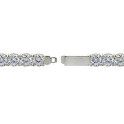 Sterling Silver Cubic Zirconia 5mm Round-cut Tennis Bracelet