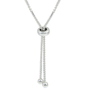 Sterling Silver Garnet and Diamond Accent Infinity Adjustable Bracelet