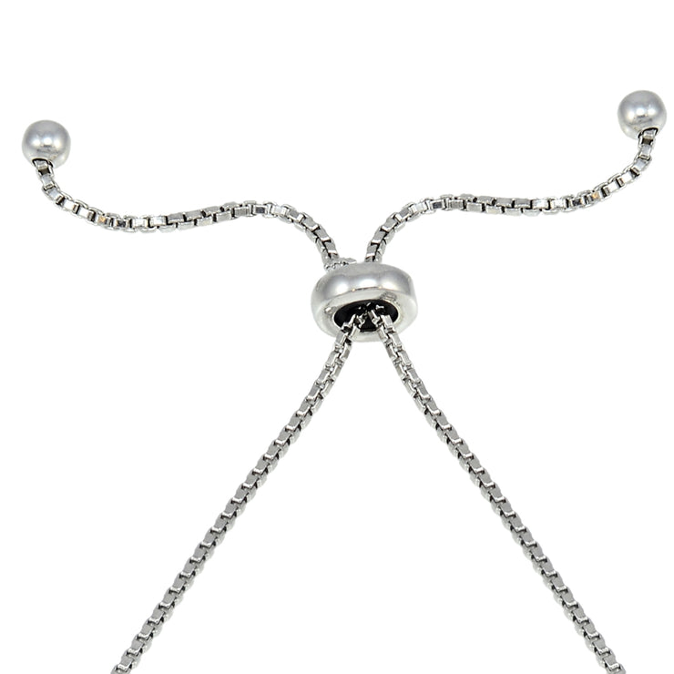 Sterling Silver Gray Freshwater Cultured Pearl Adjustable Bracelet