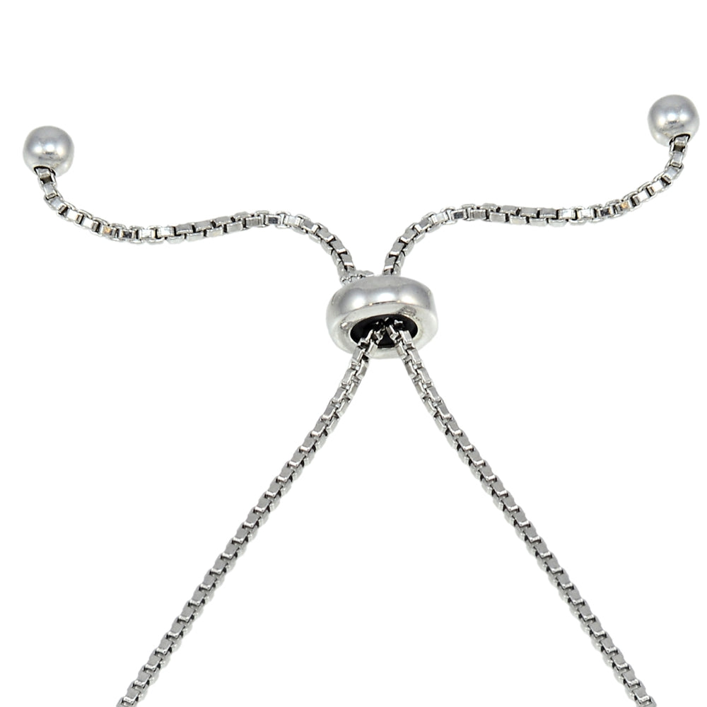 Sterling Silver White Freshwater Cultured Pearl Adjustable Bracelet-2