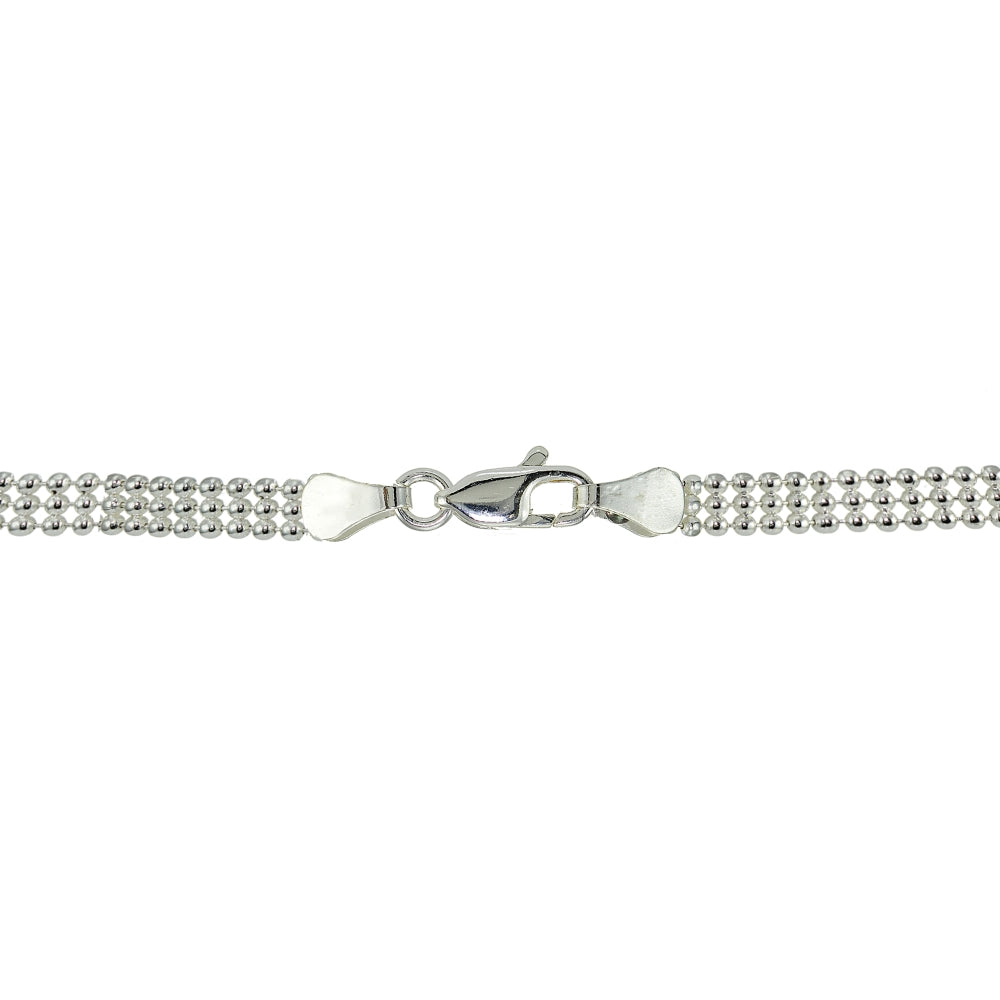 Sterling Silver 3.5mm Polished Mesh Design Bracelet-2