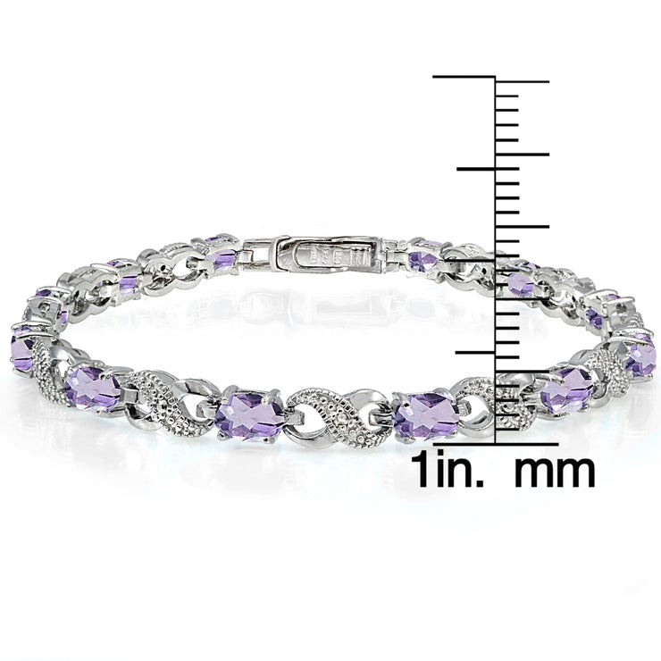 Natural African Amethyst 925 Sterling Silver Tennis Bracelet, BST-417-AAT,  16.30 Gms (approx.) at Rs 4525/piece in Jaipur