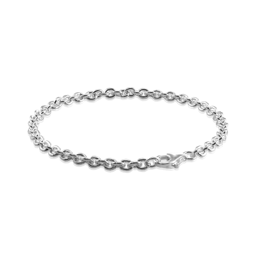 Sterling Silver 4mm Oval Link Chain Bracelet, 8 Inches-2