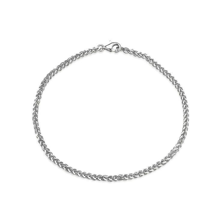 Sterling Silver 1.5mm Spiga Chain Bracelet, 7 Inches
