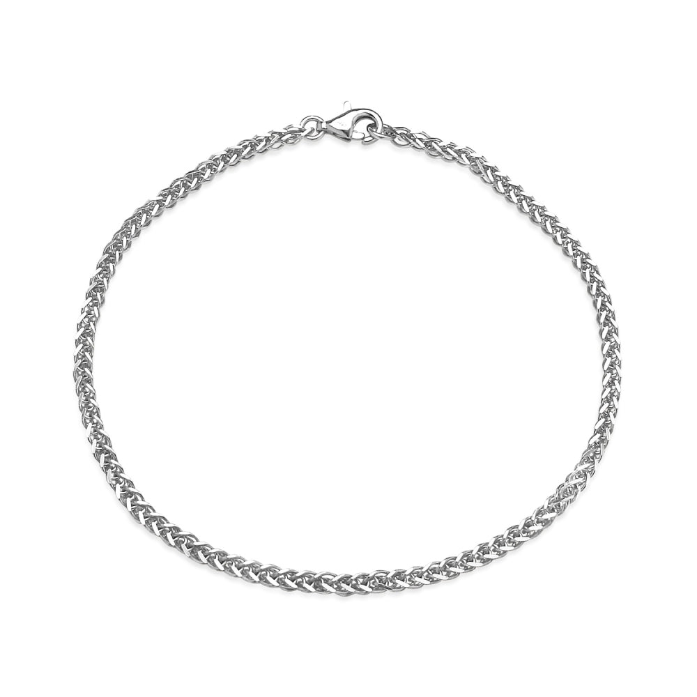 Sterling Silver 1.5mm Spiga Chain Bracelet, 8 Inches