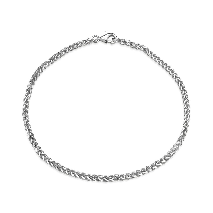 Sterling Silver 1.5mm Spiga Chain Bracelet, 8 Inches