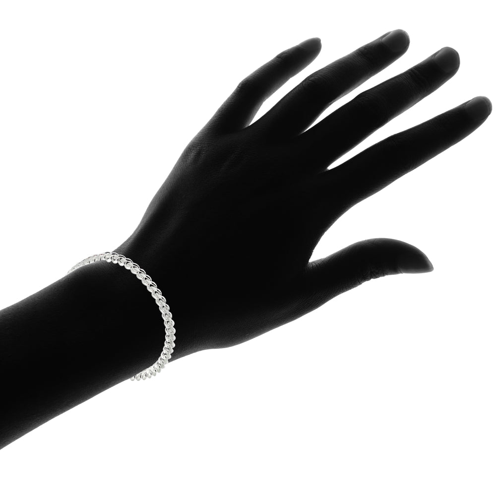 Sterling Silver 6mm Miami Cuban Curb Link Chain Bracelet, 8.5 Inches-4