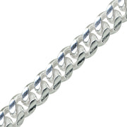 Sterling Silver 7.5mm Miami Cuban Curb Link Chain Mens Bracelet, 8.5 Inches