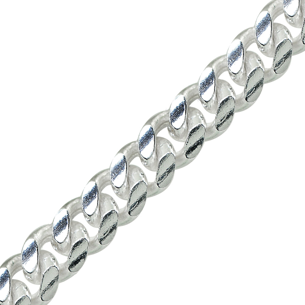 Sterling Silver 7.5mm Miami Cuban Curb Link Chain Mens Bracelet, 9 Inches-3