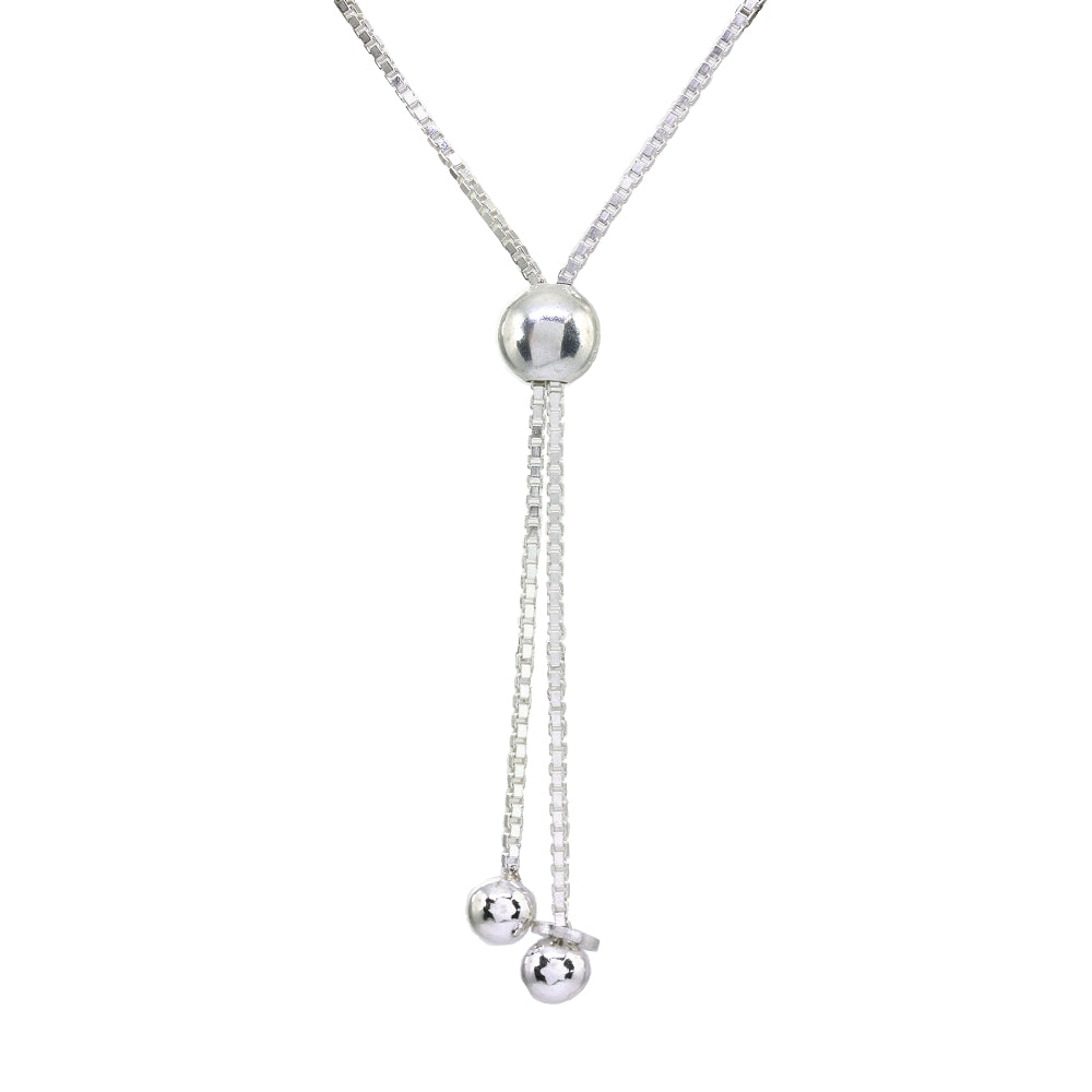 Sterling Silver Thin Figaro Link Chain Adjustable Pull-String Bracelet-3