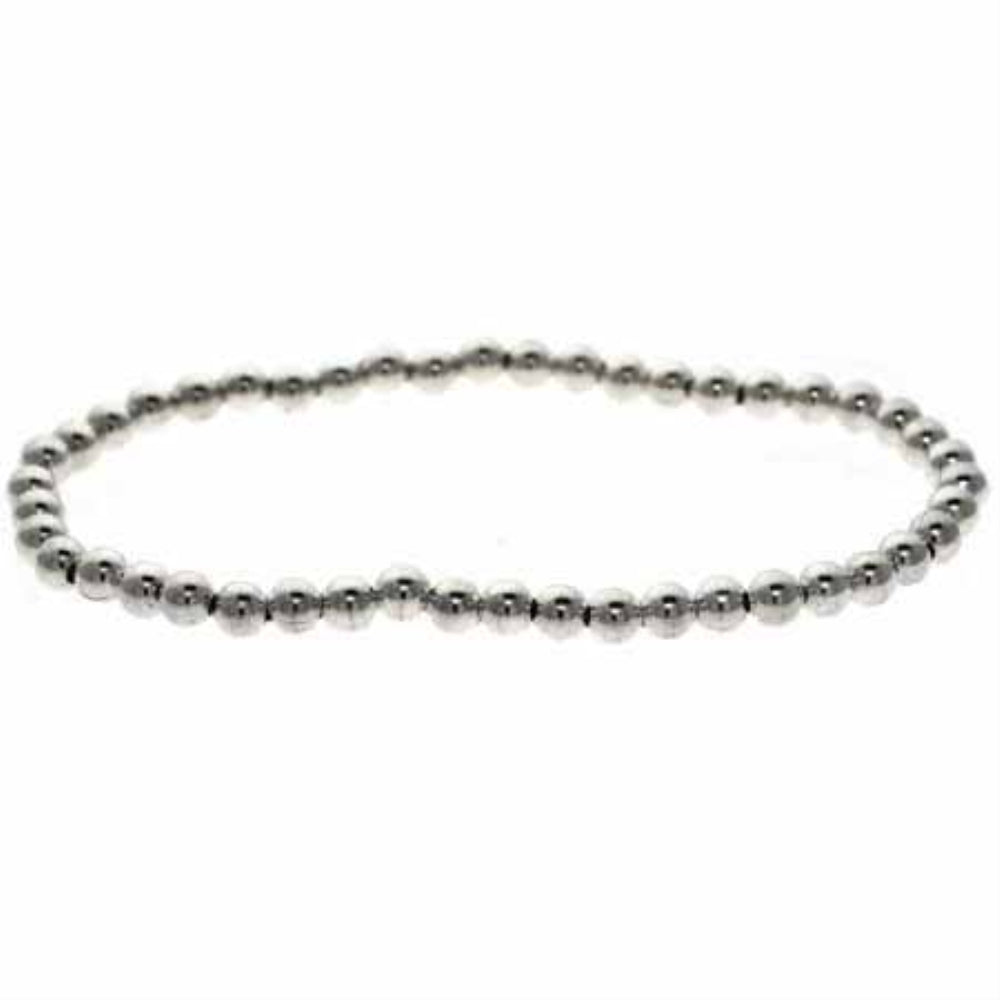 Sterling Silver Beaded Stretch Bracelet