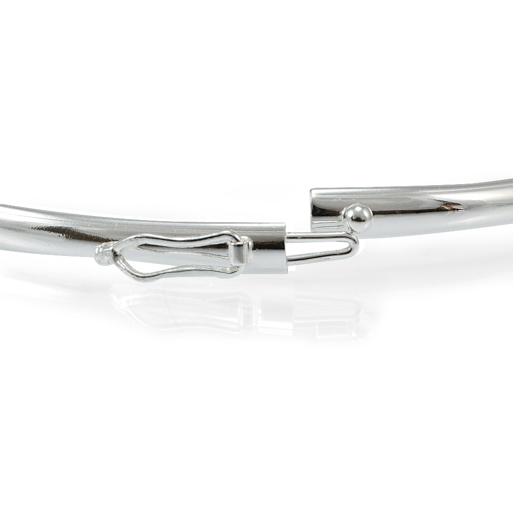 Sterling Silver Polished Flex Bangle Bracelet-2