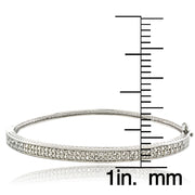 1/2ct Diamond Silver Tone Bangle Bracelet