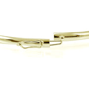 Gold Tone over Sterling Silver Polished Flex Bangle Bracelet