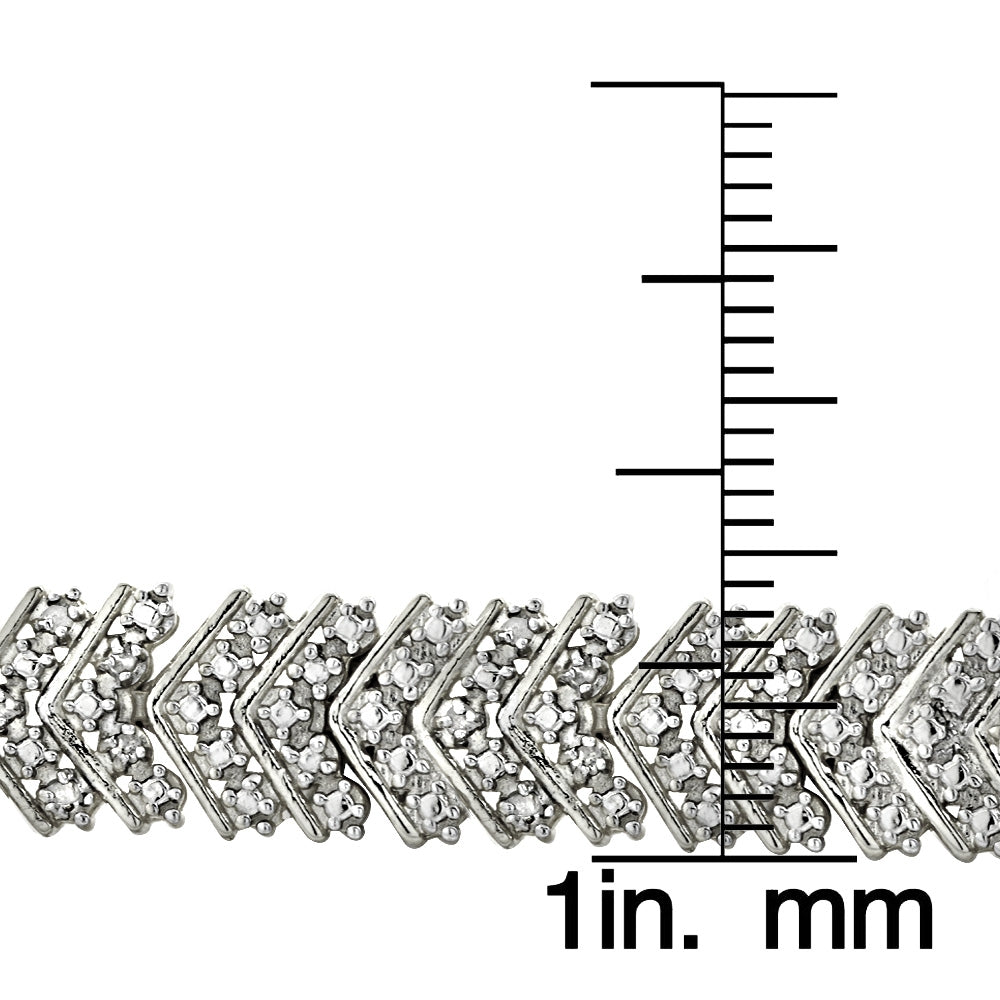 1 Carat TDW Diamond Chevron Tennis Bracelet-3