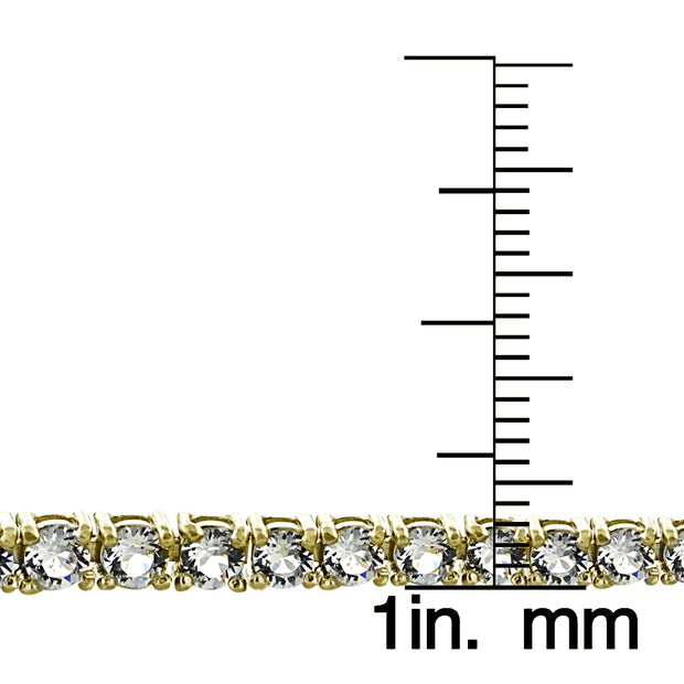 18K Gold over Sterling Silver Swarovski Elements Adjustable Bracelet