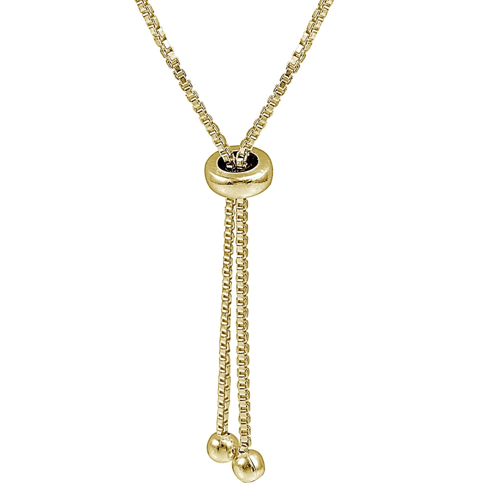 Yellow Gold Flashed Sterling Silver 3mm Created White Opal Round-cut Chain Adjustable Pull-String Bolo Slider Tennis Bracelet for Women Teens Girls-2