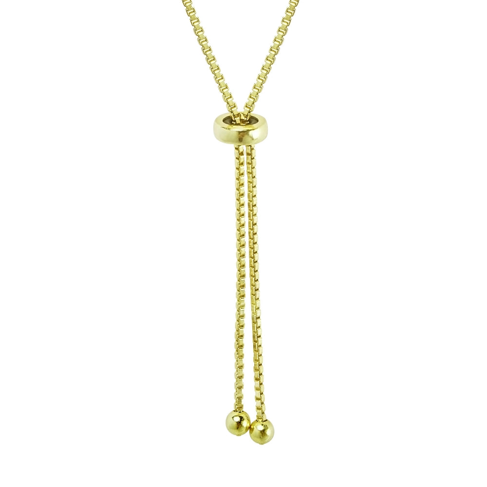 Gold Flashed Sterling Silver 6x4mm Oval Adjustable Bracelet Made with Swarovski Zirconia-2